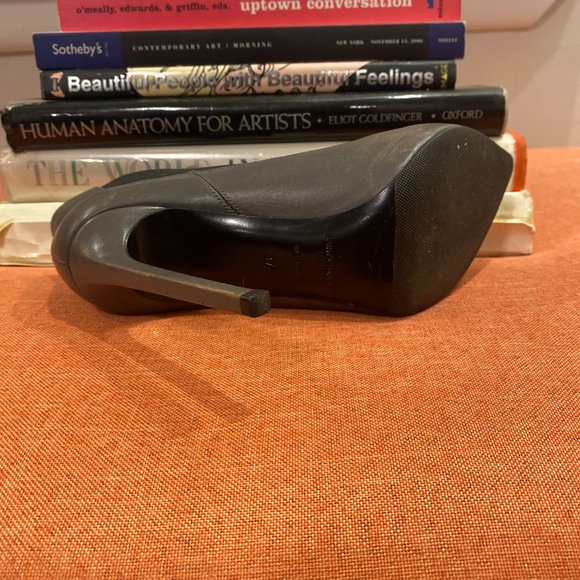 Saint Laurent Gray Leather Ankle Booties SZ EU 37 - Picture 4 of 4